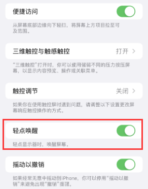 开江苹果授权维修站分享iPhone轻点无法唤醒怎么办 