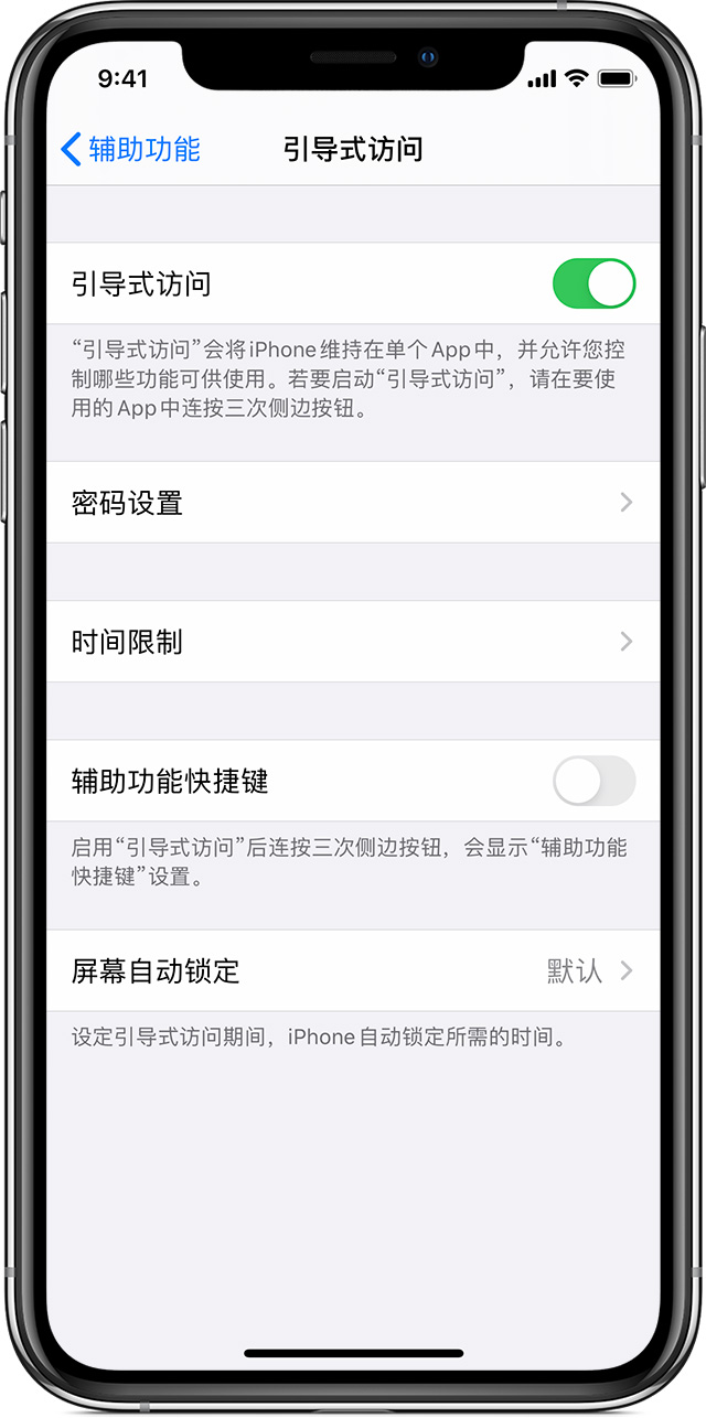 开江苹果手机维修分享如何在 iPhone 上退出引导式访问 