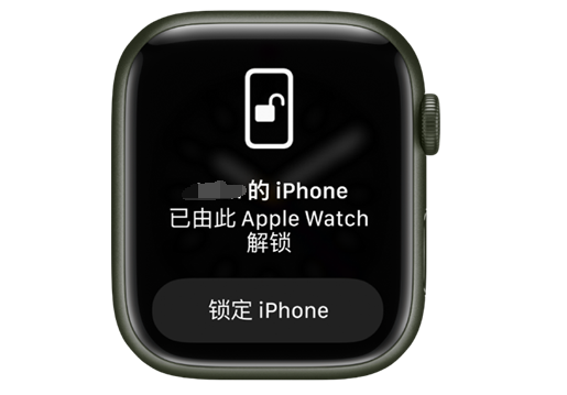 开江苹果手机维修分享用 AppleWatch 解锁配备面容 ID 的 iPhone方法 